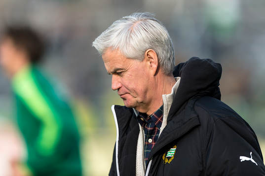 Hammarbys tränare Nanne Bergstrand före fotbollsmatchen i