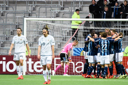 Djurgårdens spelare jublar