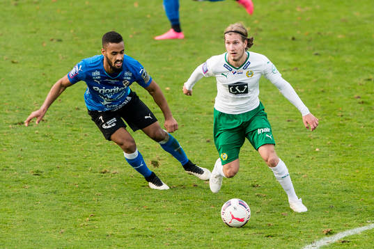 Halmstads Junes Barny och Hammarbys Oliver Silverholt