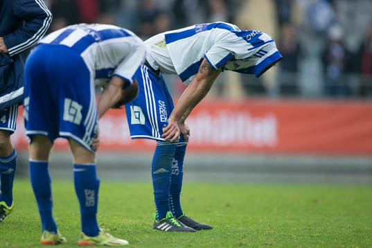 IFK Göteborgs Emil Salomonsson och Sören Rieks deppar