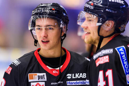 Luleås Johan Forsberg på uppvärmningen