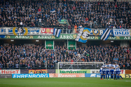 IFK Göteborg samlade innan fotbollsmatchen i Allsvenskan