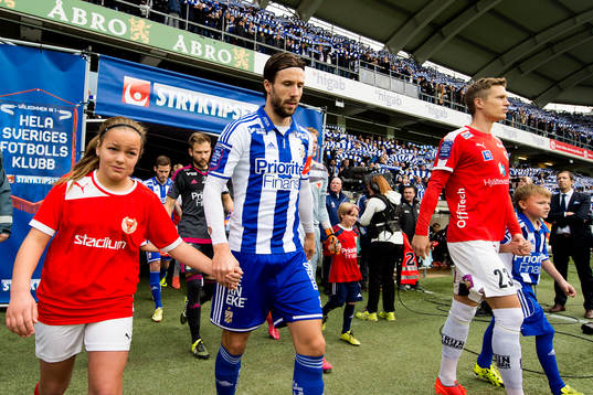 IFK Göteborgs Mattias Bjärsmyr och Kalmars Viktor Elm