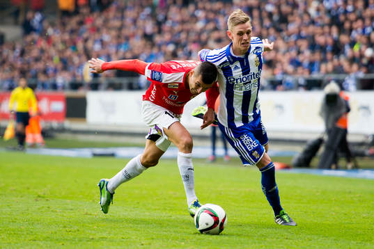 Kalmars Emin Nouri och IFK Göteborgs Sören Rieks