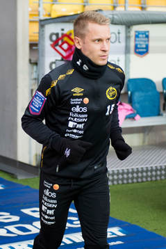 Elfsborgs Andreas Klarström kommer in till uppvärmningen