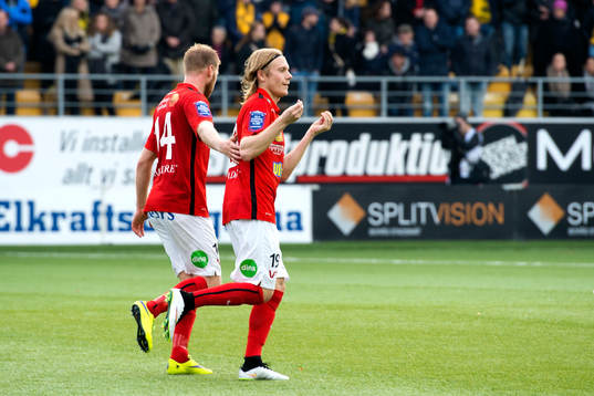 Falkenbergs Johan Svahn jublar