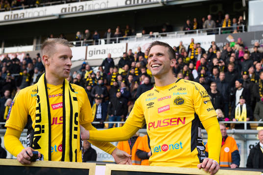 Elfsborgs Andreas Klarström och Anders Svensson vid