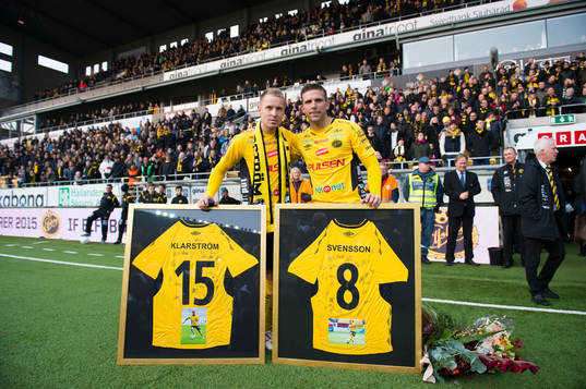 Elfsborgs Andreas Klarström och Anders Svensson vid