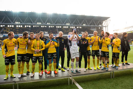Elfsborgs spelare på podiet