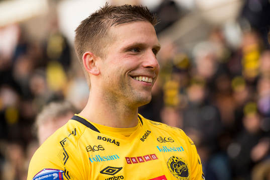 Elfsborgs Anders Svensson skrattar