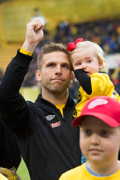 Elfsborgs Anders Svensson med barnen