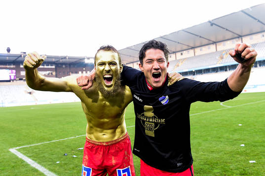 Norrköpings Emir Kujovic och jublar