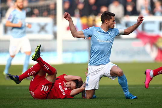 Malmö FFs Markus Rosenberg och Norrköpings Linus