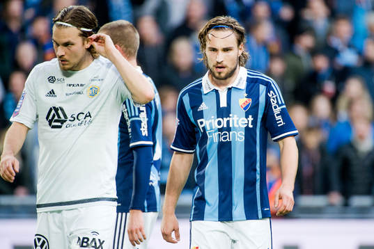 Sundsvalls Sebastian Rajalakso och Djurgårdens Kevin Walker