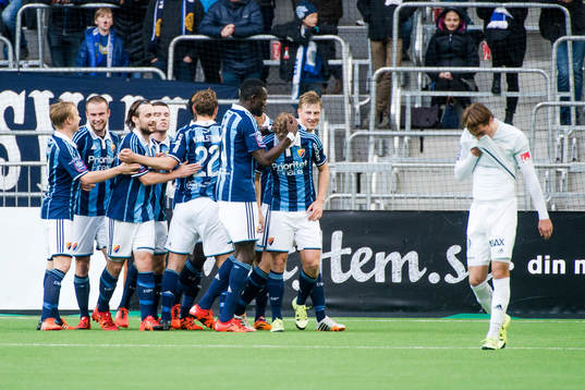 Djurgårdens spelare jublar