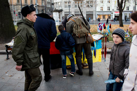 Ukrainsk militär en söndagseftermiddag