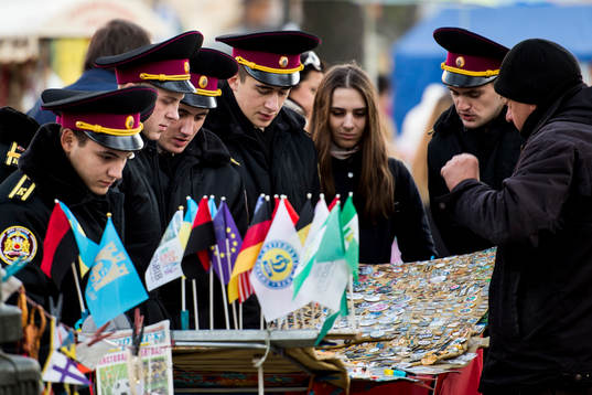 Ukrainsk militär en söndagseftermiddag
