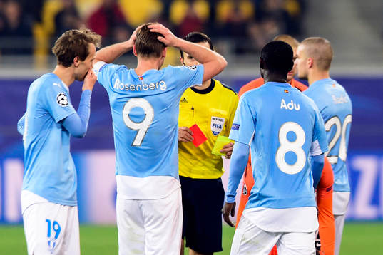 Malmö FFs Markus Rosenberg reagerar