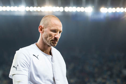 Malmö FFs målvakt Johan Wiland deppar