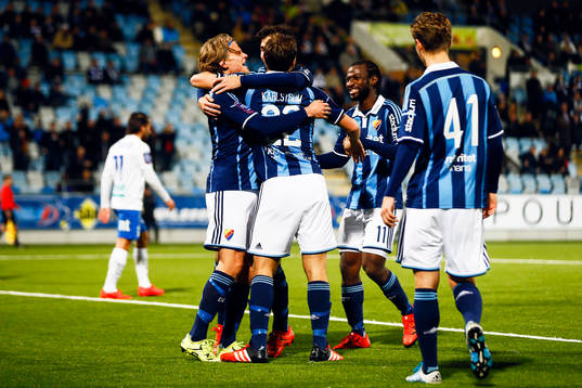 Djurgårdens Tim Björkström firar