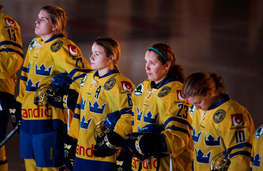 Sveriges Emma Nordin, Annie Svedin, Lisa Hedengren  och