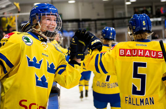 Sveriges Erica Udén Johansson jublar