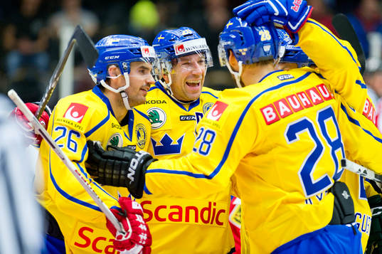 Sveriges Martin Johansson, Joel Lundqvist jublar