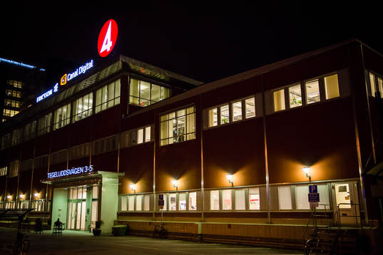 Generell vy utanför TV4-huset på Gärdet