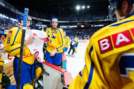Sveriges Johan Fransson och Staffan Kronwall