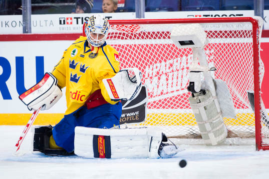 Sveriges målvakt Henrik Karlsson