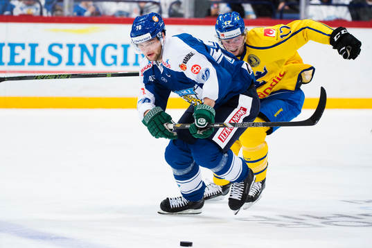 Finlands Teemu Hartikainen och Sveriges Martin Lundberg