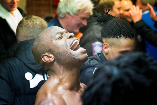 Falkenbergs Hakeem Araba jublar