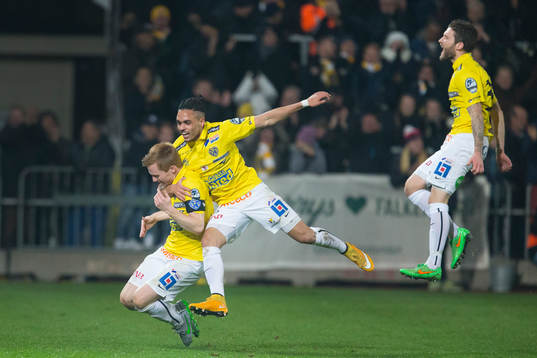Falkenbergs Dan Keat och Alexander Jakobsen och Tibor Joza
