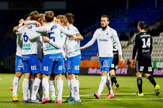 Norrköpings Alexander Fransson firar