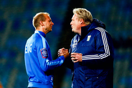 Norrköpings Andreas Johansson och IFK Göteborgs tränare