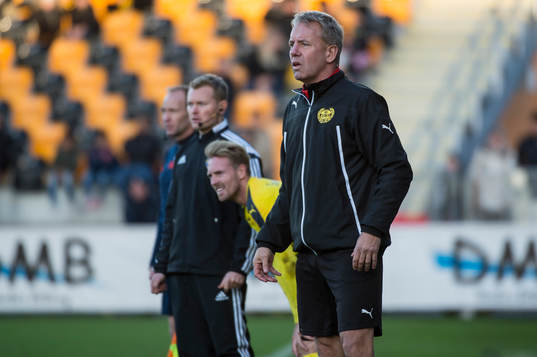 Mjällbys tränare tränare Hans Larsson och Christian