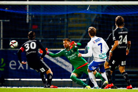 Norrköpings Alexander Fransson gör 1-0