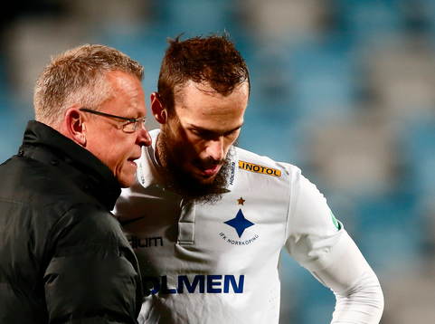 Norrköpings tränare Jan Andersson och Emir Kujovic