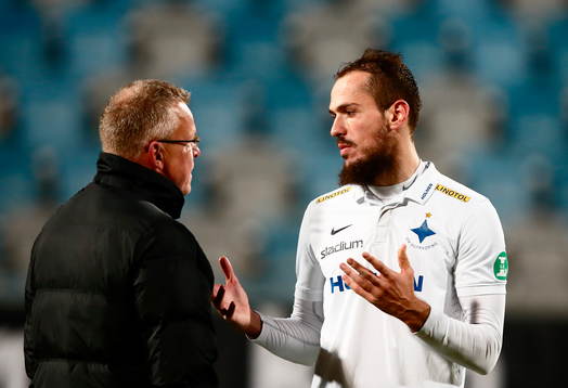 Norrköpings tränare Jan Andersson och Emir Kujovic