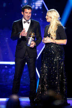 Luis Figo och Anna Brolin