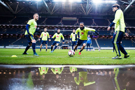 Sveriges John Guidetti, Erkan Zengin och Oscar Lewicki