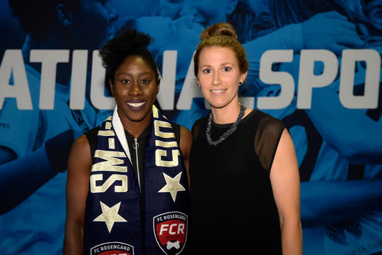 Rosengårds Anita Asante och Emma Berglund