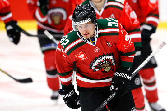 Frölundas Lukas Bengtsson jublar