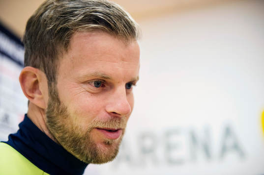 Mikael Antonsson i mixed zone