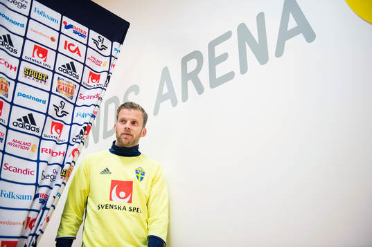 Mikael Antonsson i mixed zone
