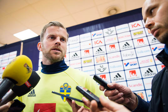 Mikael Antonsson i mixed zone