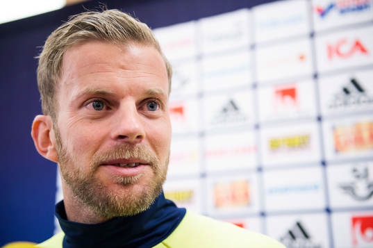 Mikael Antonsson i mixed zone