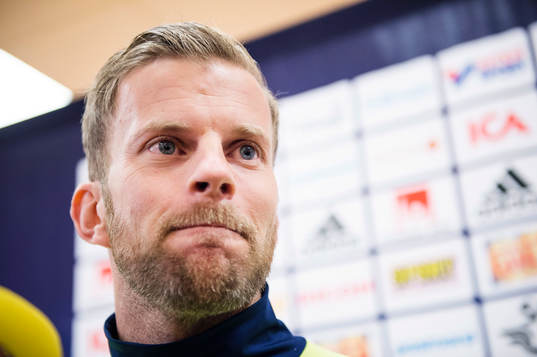 Mikael Antonsson i mixed zone