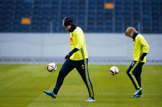 Zlatan Ibrahimovic och Emil Forsberg