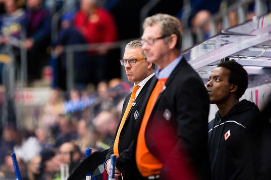 Karlskronas tränare Per Hånberg och assisterande tränare